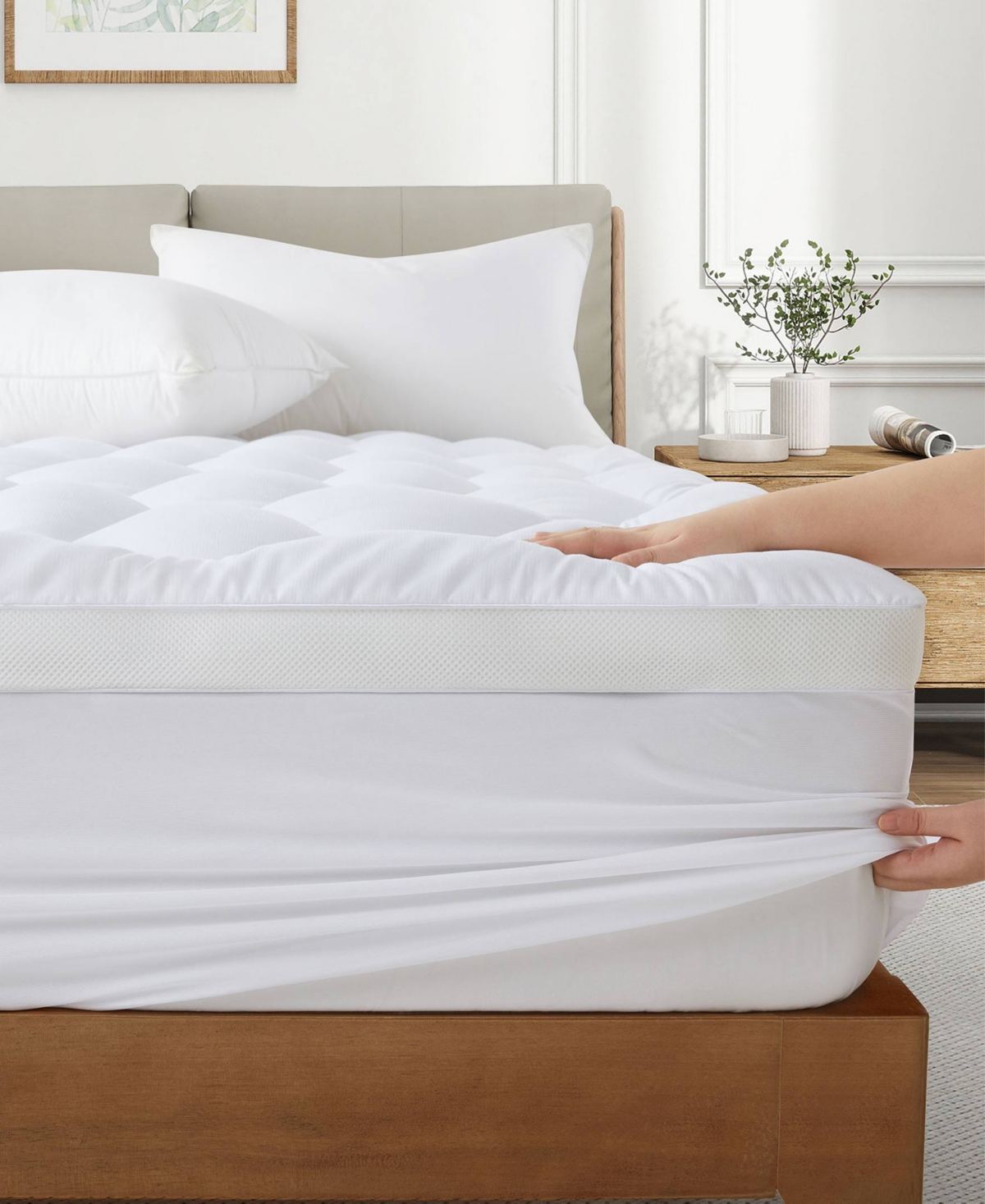 Unikome Waterproof Diamond-Quilted Ultra Plush Mattress Pad