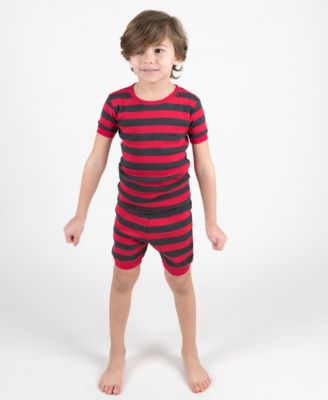 Kids Matching Family Two Piece Cotton Short Sleeve Shirt and Shorts Striped Pajamas 6-10