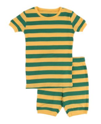 Kids Matching Family Two Piece Cotton Short Sleeve Shirt and Shorts Striped Pajamas 6-10