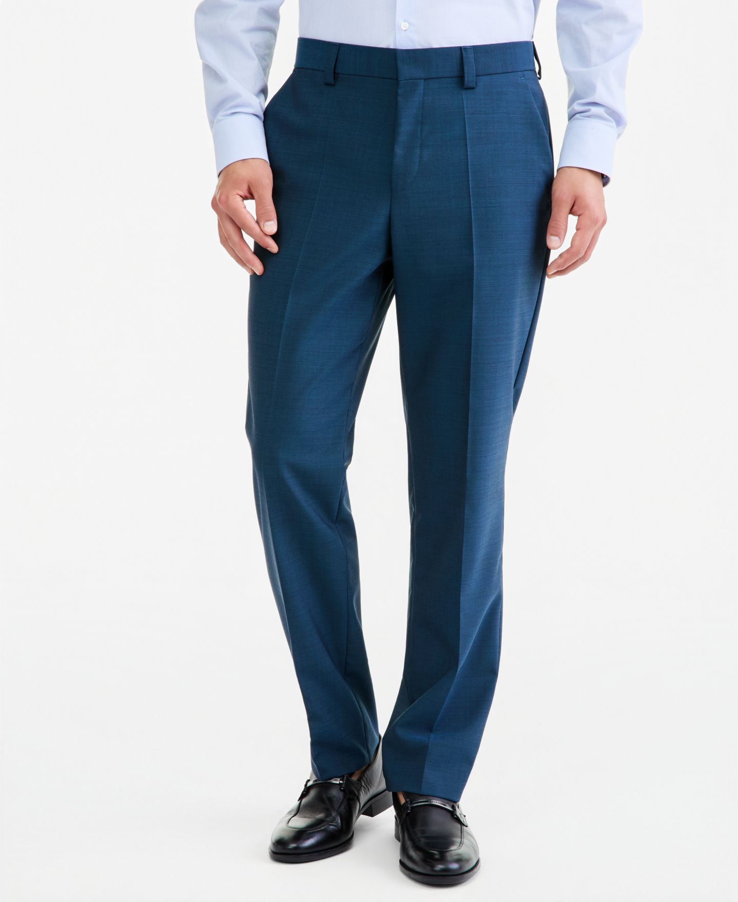 Мужские брюки Hugo Boss Modern-Fit Suit, цвет: Бирюзовый — фото 2