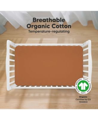 2pk Soothe Fitted Crib Sheets Neutral, Baby Crib Sheets, Fits Standard Nursery Baby Mattress