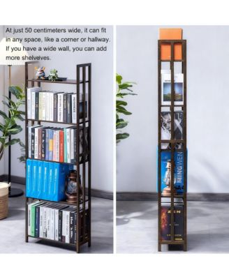 5 Tier Narrow Storage Rack Organizer Shelving Unit