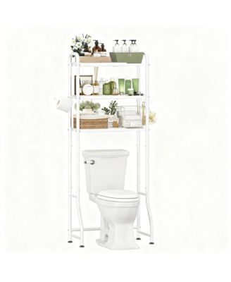 Expandable Over Toilet Storage Rack Metal 3 Tier Bathroom Organizer Shelf