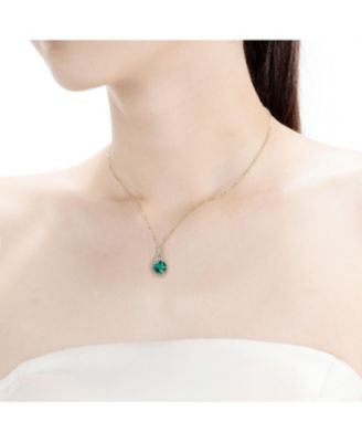 Elegant Cubic Zirconia Pav&eacute; Bail Drop Pendant Necklace