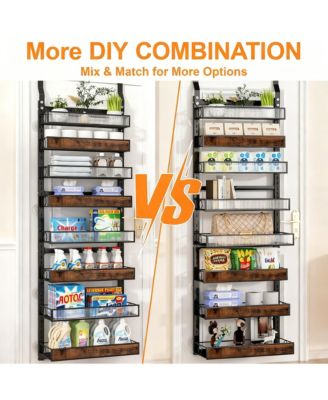 Tier Over Door Pantry Organizer shelf Adjustable Basket Wall Mount