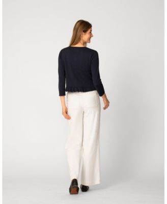 Women's Ruffle Hem Button Cardigan