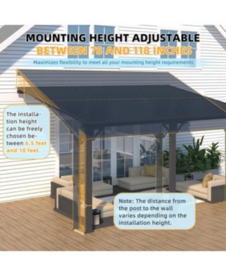 14x10 Outdoor Hardtop Gazebo Adjustable Height Pergola for Patio