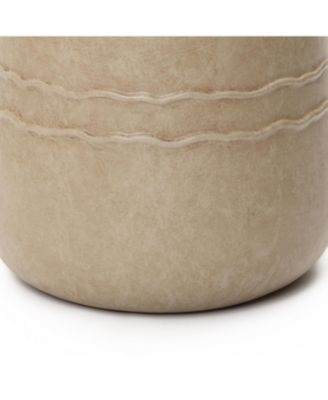 14" Dia Rustic Brown Large Plant Pot with Drainage, Farmhouse Round Flower Pot Planter for Indoor and Outdoor Plants