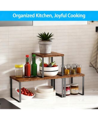 Adjustable Stackable Corner Shelf Organizer