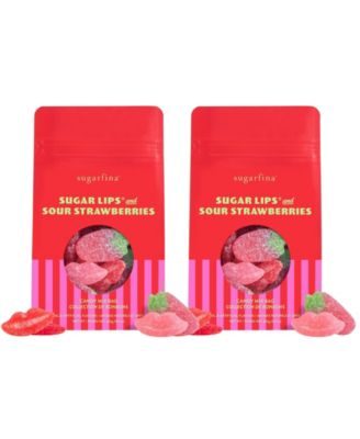Sweet Escape Sugar Lips Sour Strawberries Candy Mix Bag, 2-Pc.