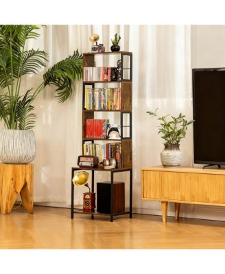 DVD Shelf Wooden CD Storage Rack Adjustable Dividers Tower Media Holder