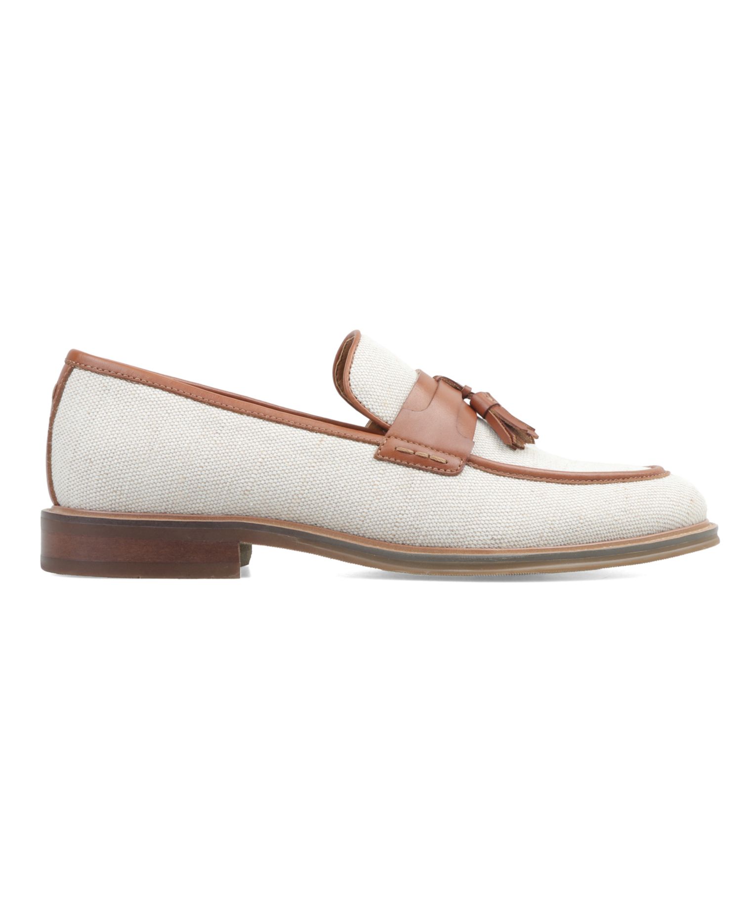 Men's Linen Slip-On Tassel Loafers