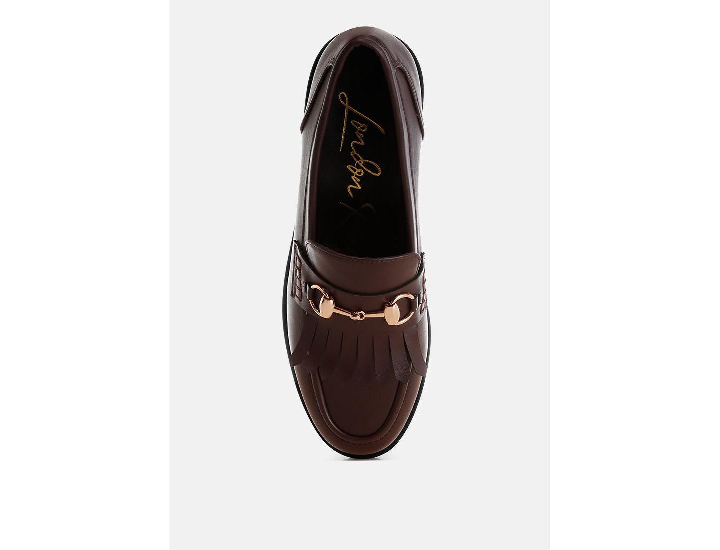 Женские туфли London Rag Enola Low Block Heel, цвет: Коричневая искусственная кожа — фото 4
