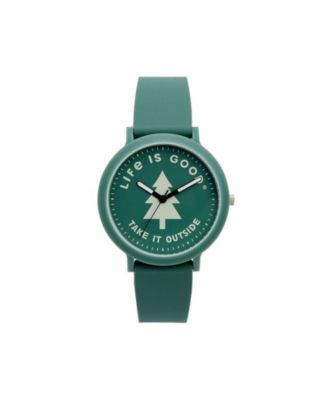 Unisex Quartz Life is Good Watch Silicone Strap