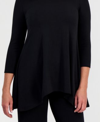 Women's 3/4-Sleeve Knit Top, Regular & Petites
