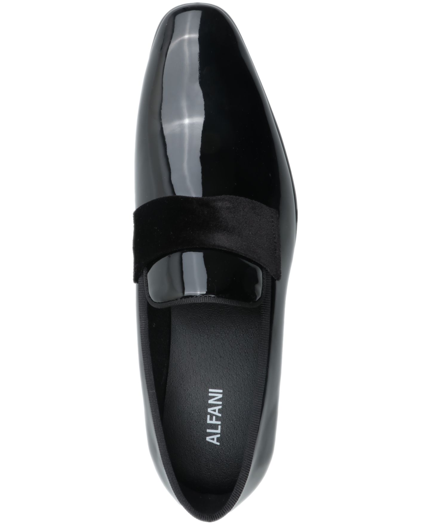 Мужские туфли Alfani Patent Leather Slip-On Dress Loafers, цвет: Чёрный — фото 4