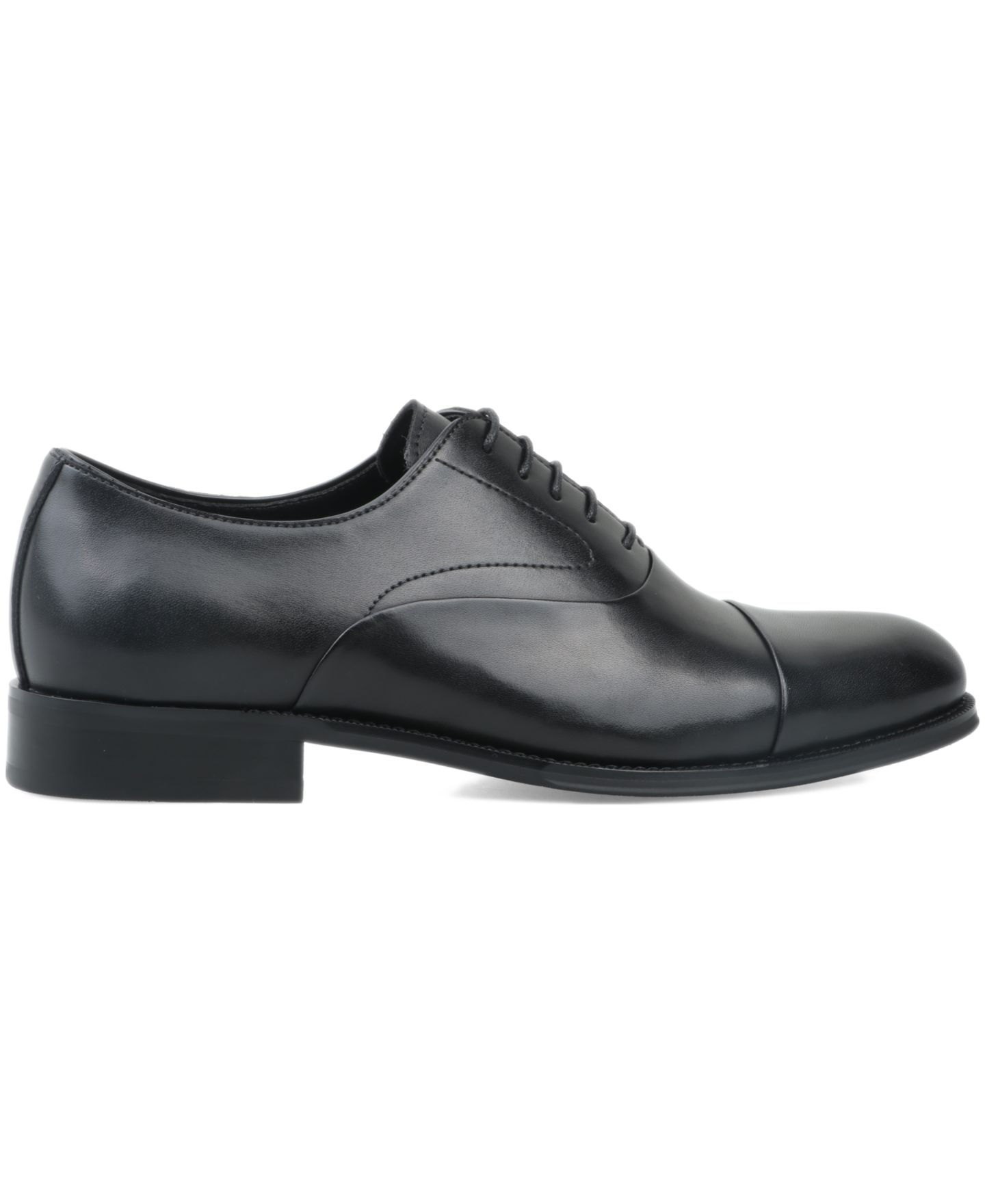Мужские туфли Alfani Genuine Leather Cap-Toe Oxford Dress Shoes, цвет: Чёрный кожаный — фото 2