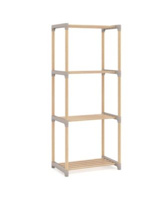 4 Tier Open Shelf Storage Bookcase for Home and Office Spaces