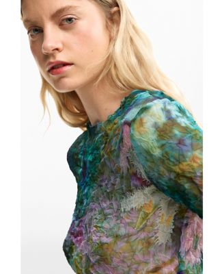 Women's Blouse with Floral Texture