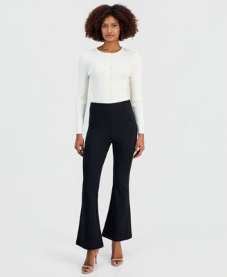 Women's High-Rise Ponte Flare-Leg Pants