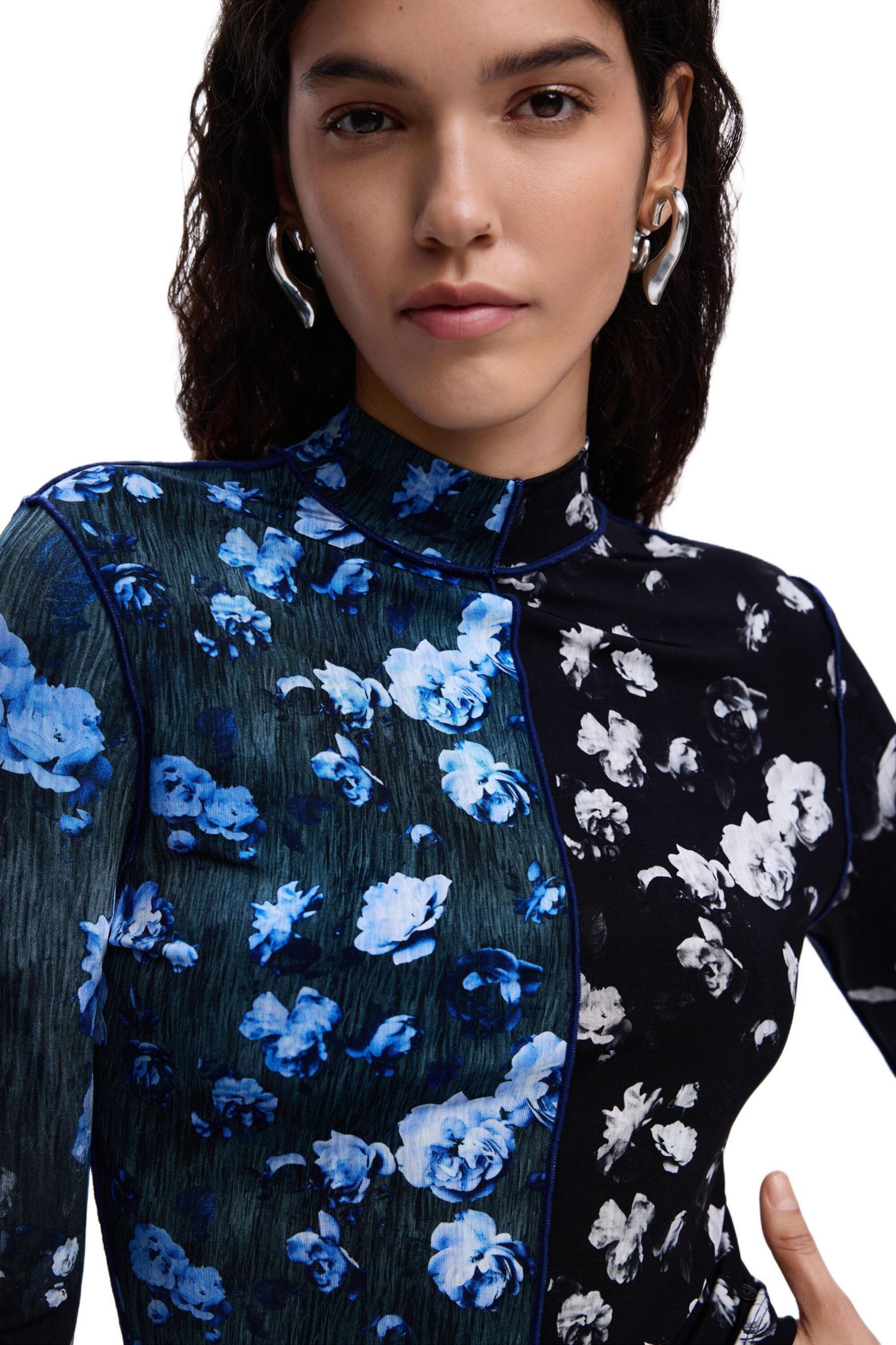 Women's Bicolor floral t-shirt