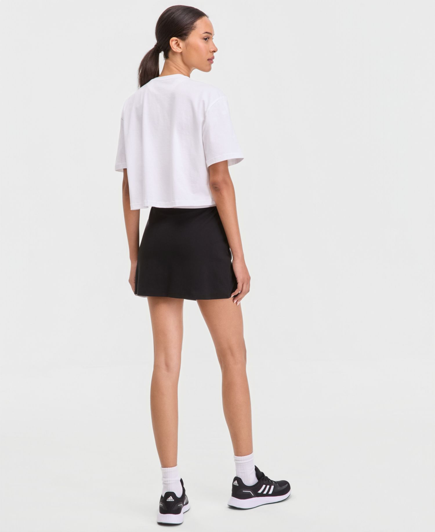 Women's Boxy Cropped Logo Tee & Pull-On Skort