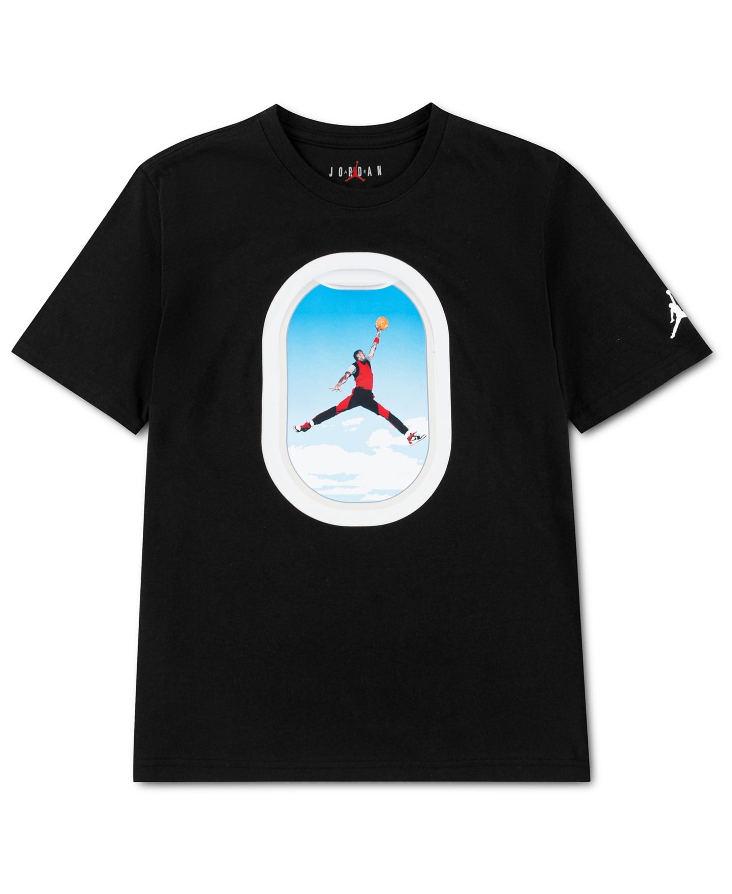 Футболка Jordan Plane Window Short-Sleeve для мальчиков, цвет: Чёрный — фото 5