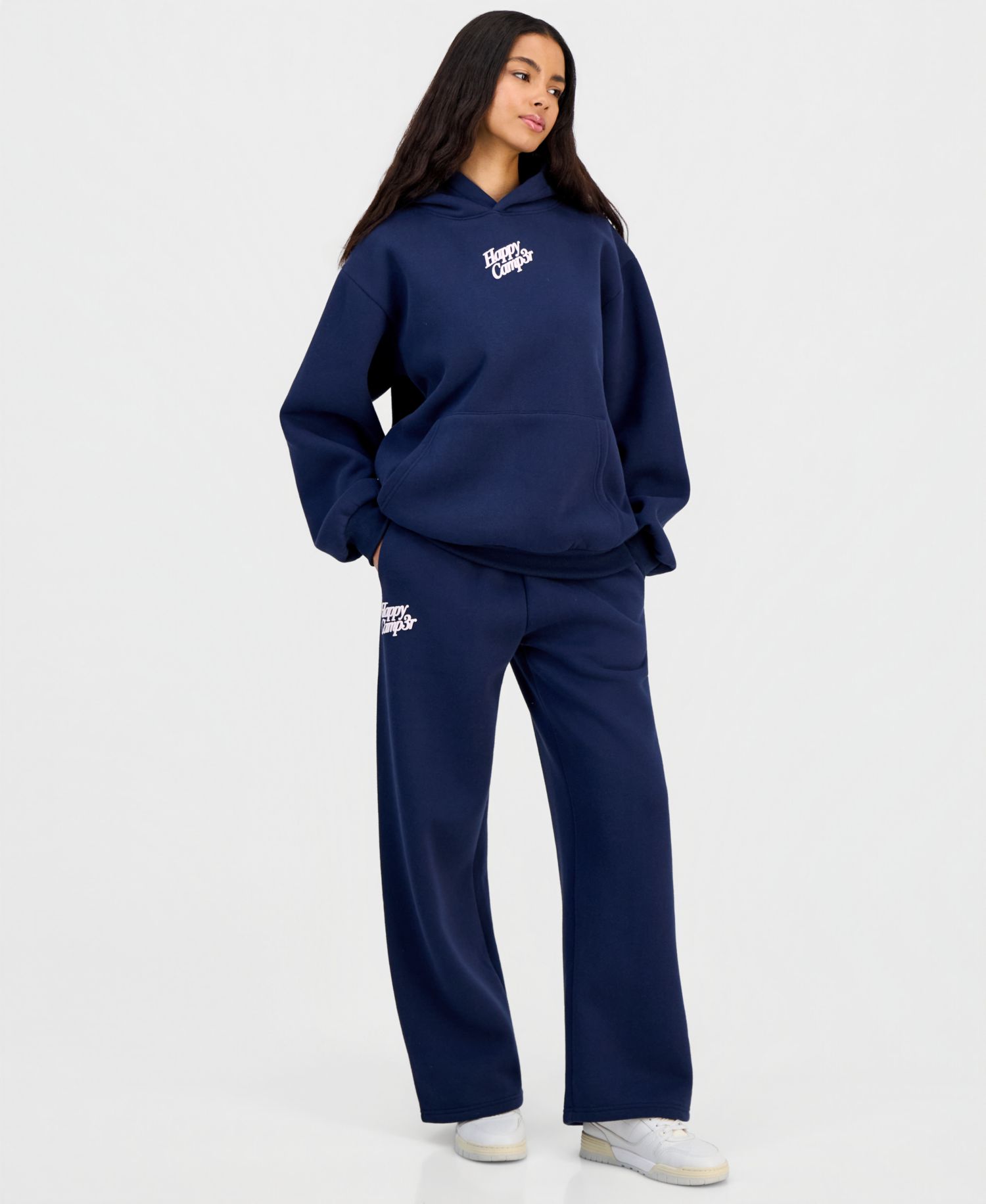 Juniors' Puff-Print Wide-Leg Sweatpants