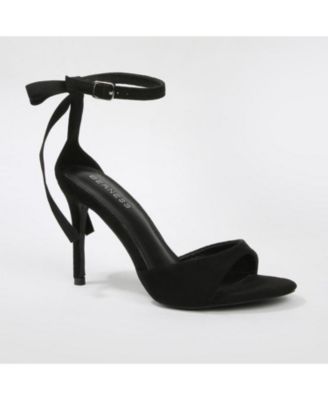 Women's Fia Ankle Strap Heeled Sandal Adorned on the Back with a Double Bow
