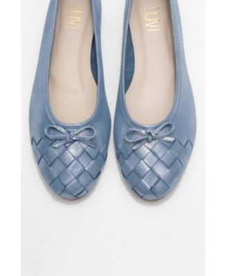 Forever and Always Shoes Women's Nopos Leather Cap Toe Ballet Flat