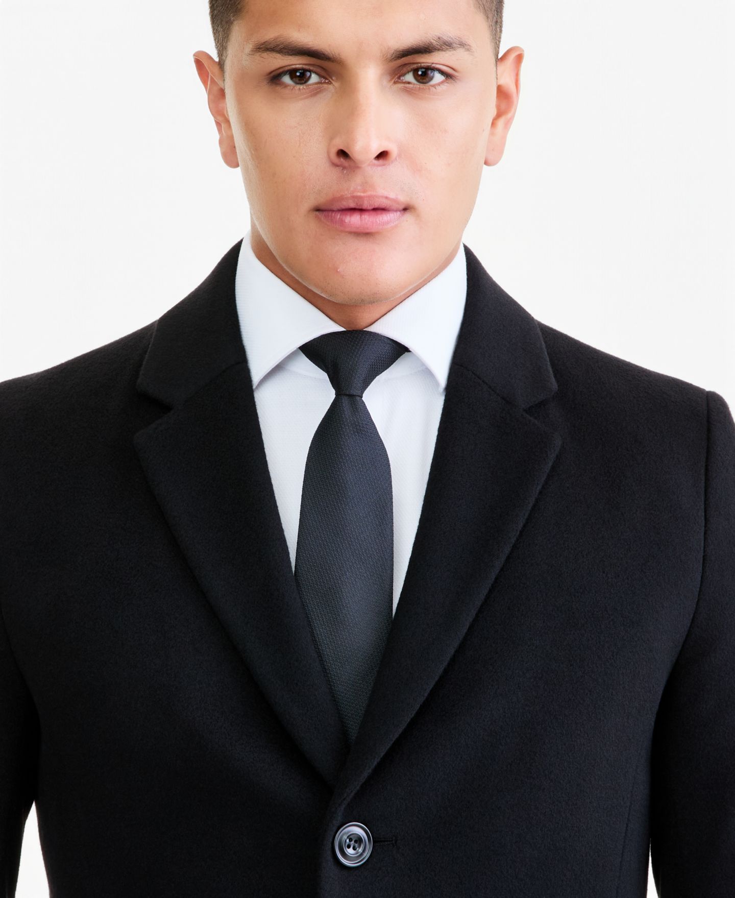Мужское пальто Hugo Boss Regular-Fit Cashmere Overcoat, цвет: Чёрный — фото 4