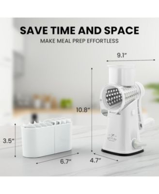Rotary Cheese Grater with 5 Interchangeable Stainless Steel Blades