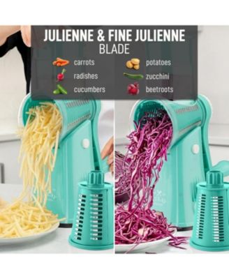 Rotary Cheese Grater with 5 Interchangeable Stainless Steel Blades