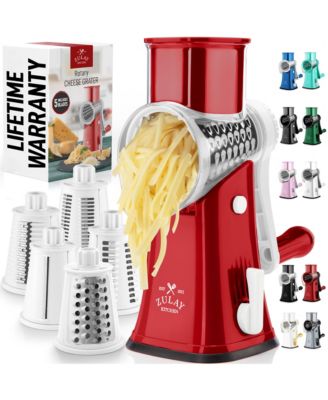Rotary Cheese Grater with 5 Interchangeable Stainless Steel Blades