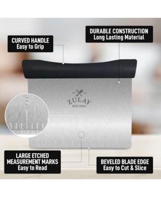 Premium Multi-purpose Stainless Steel Bench Scraper & Chopper