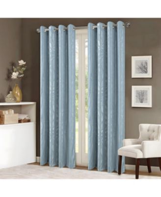 Bexley Foil Jacquard Polyester Window Curtain Grommet Panel 52" x 84"