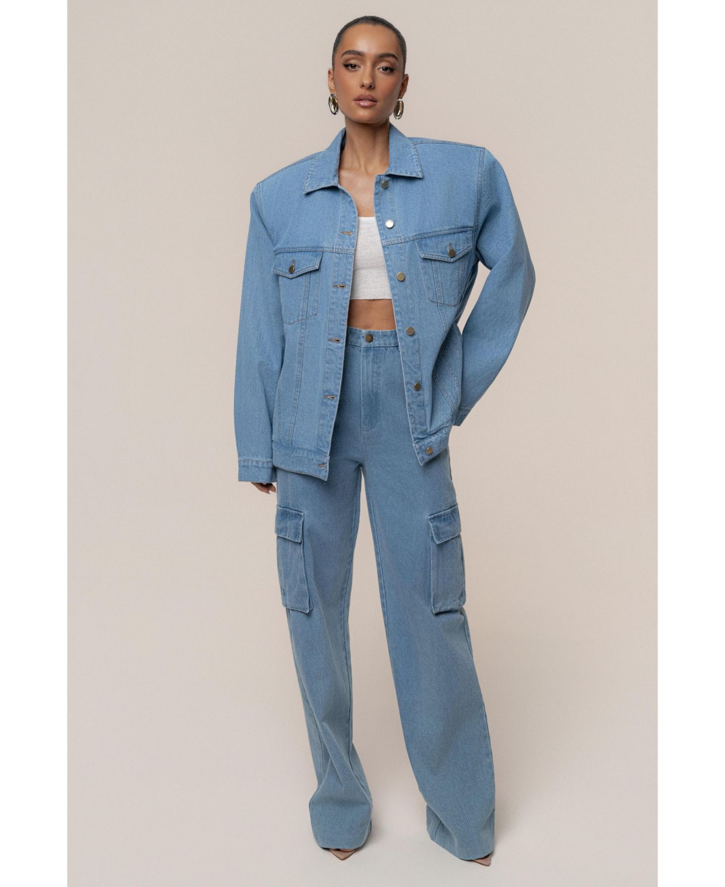 Женская куртка JLUXLABEL Next Phase, цвет: Джинсовый — фото 11