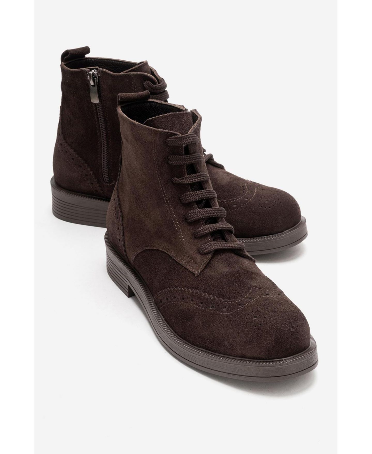 Женские ботинки Forever & Always Shoes Forever and Always Nelvy Leather Boot, цвет: Коричневый замшевый — фото 2