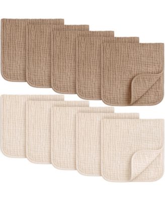 10-Pack Lyra Muslin Burp Cloths Baby Boy, Girl, Soft Cotton Muslin Burping Cloths for Newborn