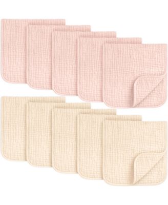 KeaBabies Kids 10-Pack Lyra Muslin Burp Cloths Baby Boy Girl Soft Cotton Muslin Burping Cloths for Newborn 21x10 - Cameo 30$
