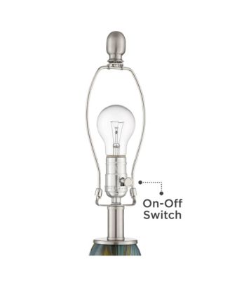 Azure 29 1/2" Tall Modern End Table Lamps Set of 2 WiFi Smart Socket Glass Living Room (Colors May Vary)