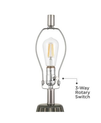 Olsen High  Stripe Ceramic Table Lamp with Dimmer