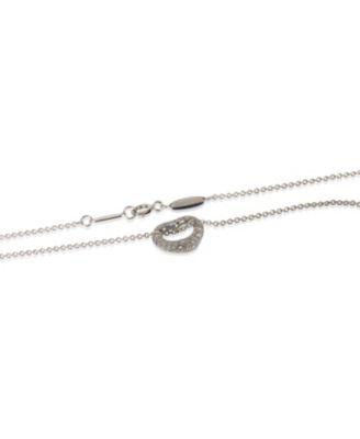 Platinum Diamond Elsa Peretti Open Heart Pendant