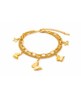 Butterfly Charm Bracelet Stainless Steel