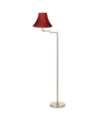 Modern Swing Arm Floor Lamp Tall Brushed Nickel for Living Room Reading Bedroom Office