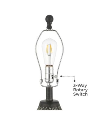 Arizona 27 1/2" Tall Modern Southwestern 3-Way Table Lamps Set of 2 Zig-Zag Finish Living Room Bedroom