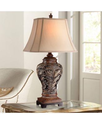 Leafwork 32.5" Tall Traditional Table Lamp with USB Dimmer