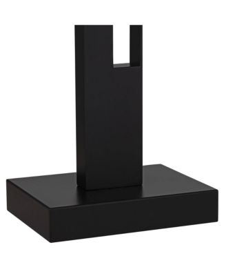 Galaxy 32" Tall Geometric Base Large Modern End Table Lamp Dual USB Ports Metal Living Room Charging