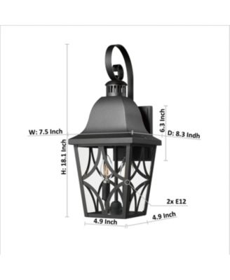Outdoor Wall Light Fixtures, Waterproof Exterior Wall Sconce Porch Lights, Outdoor Wall Lantern with Clear Glass