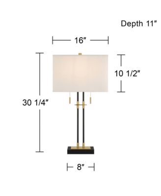 Stefano 30 1/4"H 2-Light Pull Chain USB Table Lamp Set of 2